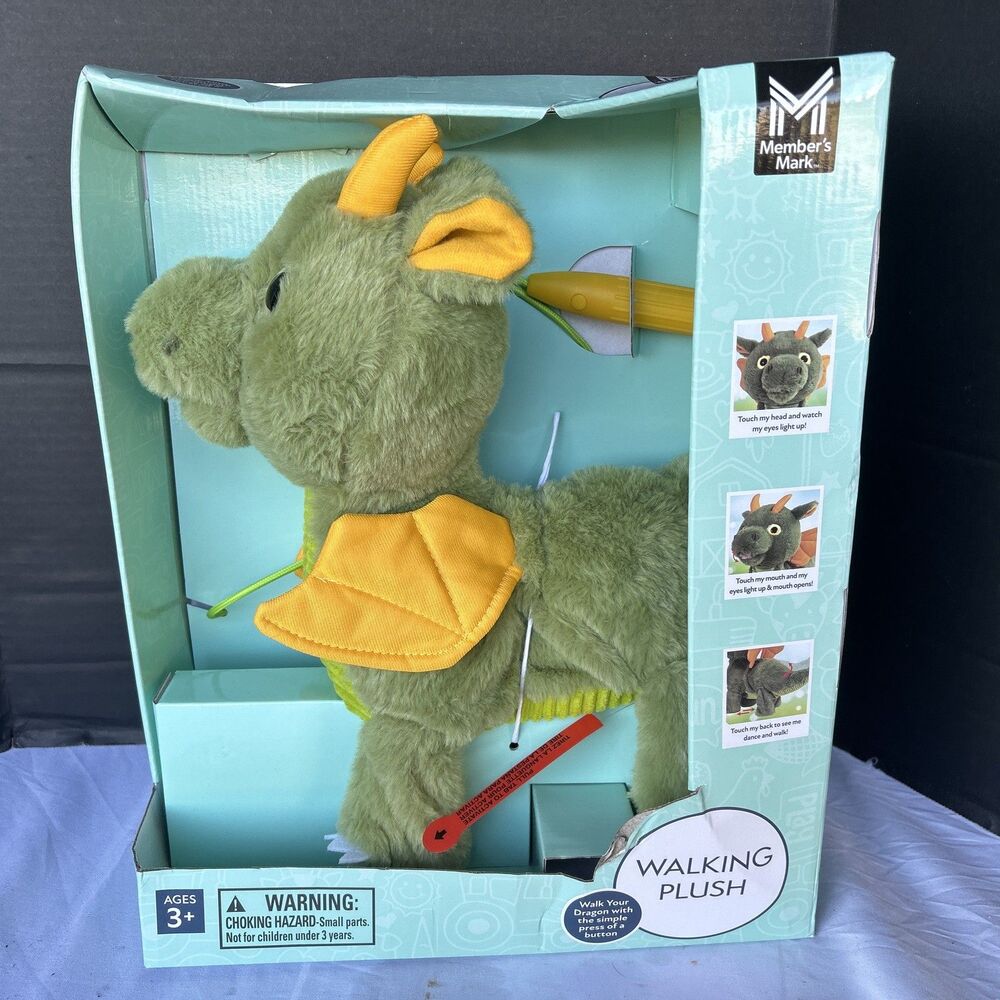 Member's Mark Remote-Controlled Walking Plush, Green Dragon
